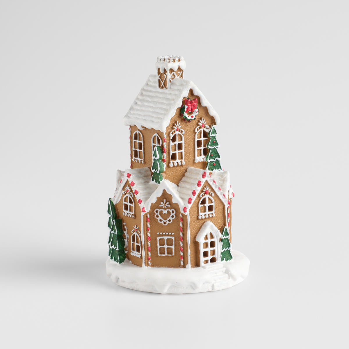 DEKOFIGUR Led CHARMTOWER, 14 x 14 cm, Braun, Beleuchtet Weihnachtsfigur, Weihnachtsdeko, Deko Wohnzimmer, Winter Christmas, XMAS Geschenk - Braun, Kunststoff (14/1/14cm) - home&you