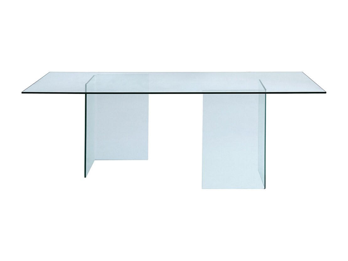 ESSTISCH - 8 Personen - Glas - Transparent - COLEDON - Transparent, Glas (90/210/75cm) - Vente-Unique