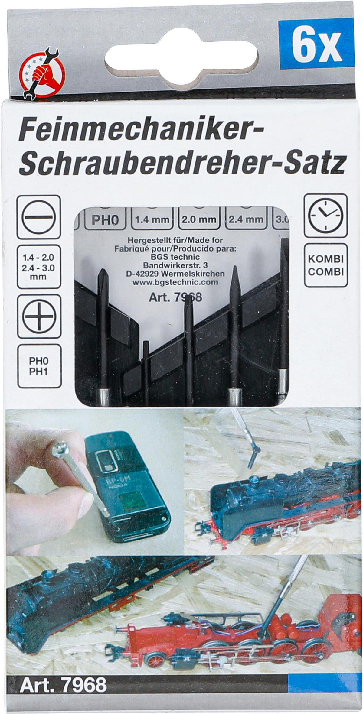 FEINMECHANIKER-SCHRAUBENDREHER-SATZ | 6-TLG. - Multicolor, Kunststoff/Metall (1/1cm) - BGS technic