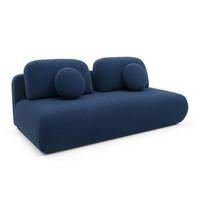 SOFA Blau OTO Ausziehbar Mit Bonnellfederung - Dunkelblau, Textil (206/90/92cm) - Sepro Meble