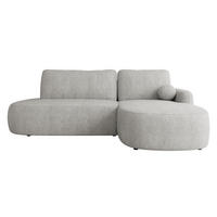 ECKSOFA Loridu O, Seite: Rechts - Hellgrau/Schwarz, Holz/Kunststoff (274/174cm) - MIRJAN24