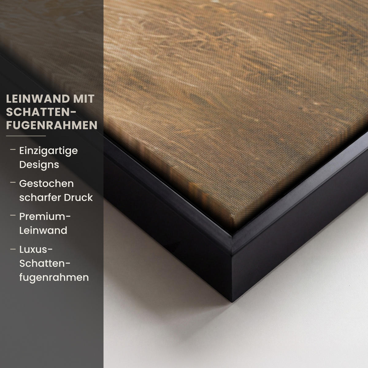 LEINWAND Bilder mit Rahmen - Gras - Morgennebel - Kreuz - Christentum - 60x90 - Beige, Textil (60/90cm) - MuchoWow