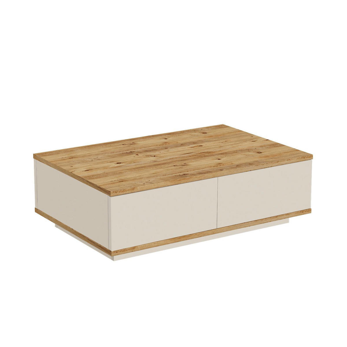 COUCHTISCH FR14 Kiefer/Weiß - Weiß/Kieferfarben, Holz (60/90/28cm) - Habitat Garten