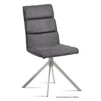 ESSZIMMERSTUHL (6er-Set) Dorkas 47x92x60 Edelstahl/Grau - Edelstahlfarben/Grau, Kunststoff (60/92/47cm) - 58aufmkessel