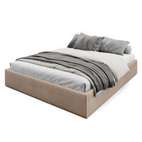POLSTERBETT 160x200cm Bett mit Stauraum Lattenrost Beige - Beige, Holz/Holzwerkstoff (160/200cm) - Muralo