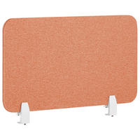 SCHREIBTISCHTRENNWAND 72 x 40 cm Hellrot Wally - Rot, Textil (72/40/2cm) - Beliani