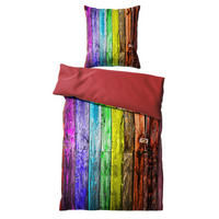 BETTWÄSCHE 2-teilig Rainbow - Multicolor, Naturmaterialien (135/200cm) - Sanilo