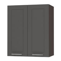 KÜCHENHÄNGESCHRANK Kvantum W3/60 Graphit Matt / Lava Matt 60 / 32,5 / 72cm - Dunkelgrau/Graphitfarben, Holz/Holzwerkstoff (60/72/32.5cm) - Feldmann-Wohnen
