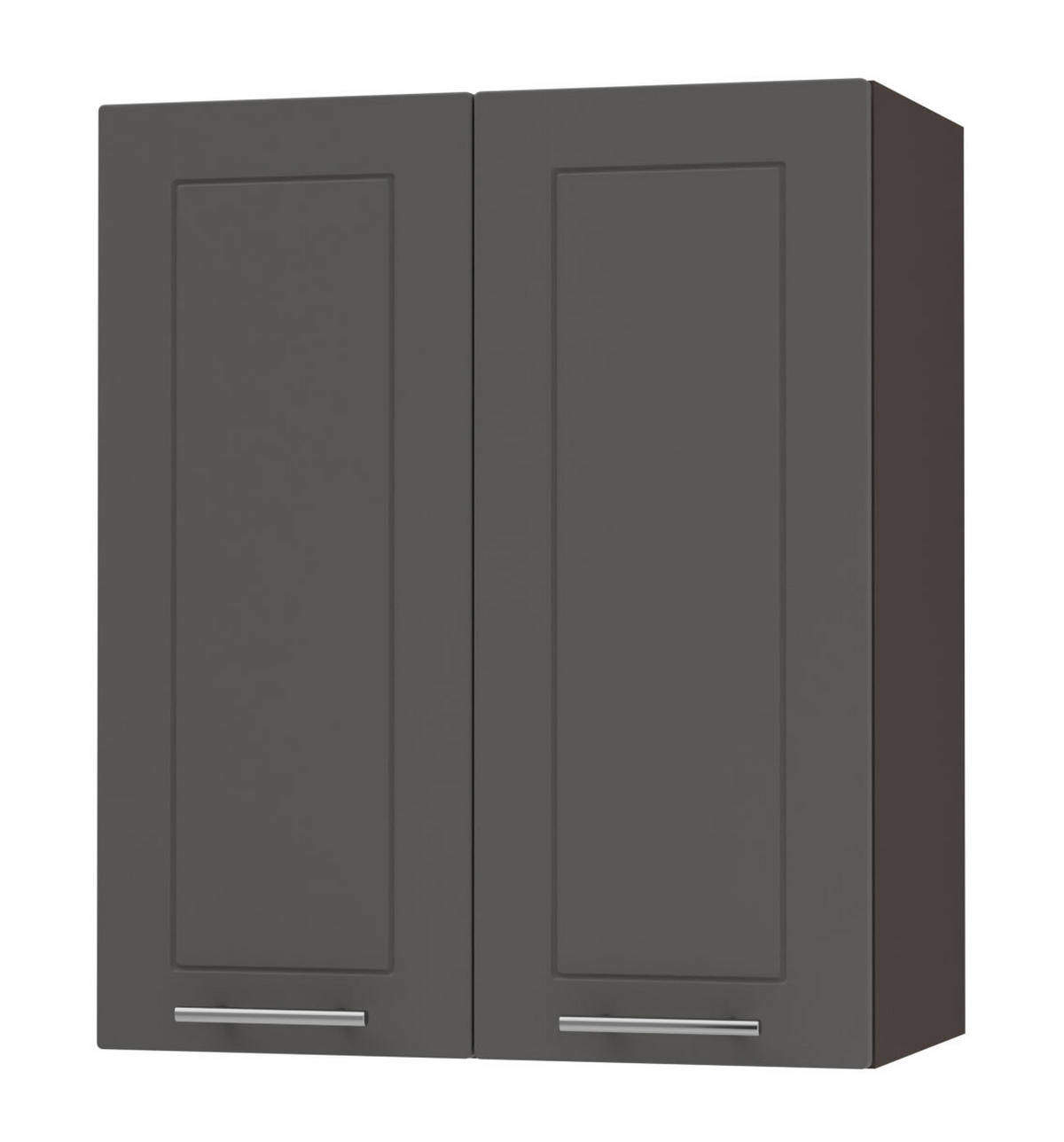 KÜCHENHÄNGESCHRANK Kvantum W3/60 Graphit Matt / Lava Matt 60 / 32,5 / 72cm - Dunkelgrau/Graphitfarben, Holz/Holzwerkstoff (60/72/32.5cm) - Feldmann-Wohnen