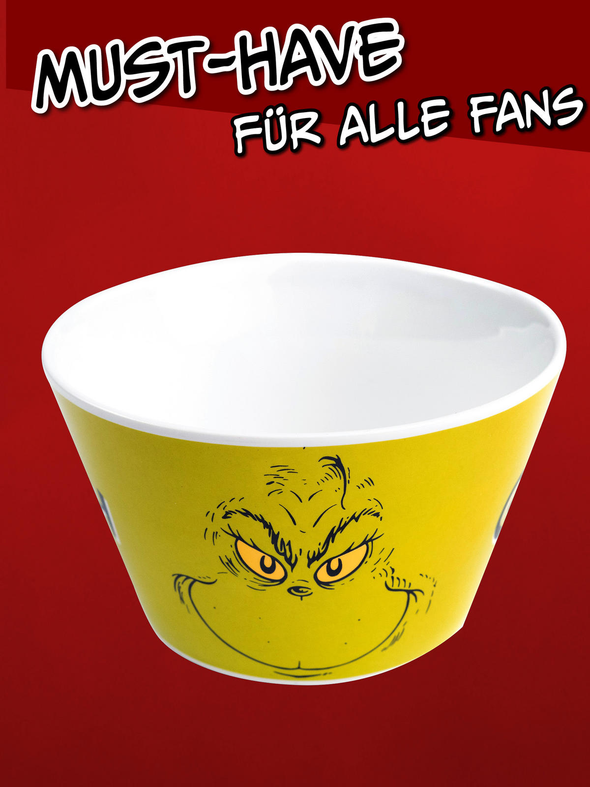MÜSLISCHALE The Grinch Grün 500 ml - Grün, Keramik (14cm) - United Labels