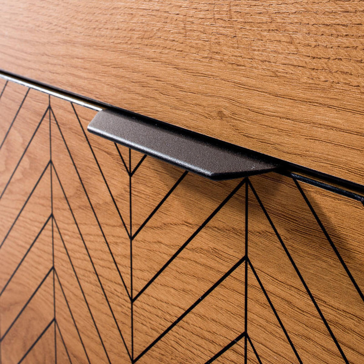KOMMODE Fonti F-5 117,5 x 90 x 40,6 cm Karamell-Eiche - Eichefarben, Holzwerkstoff (117.5/90/40.6cm) - Koseto