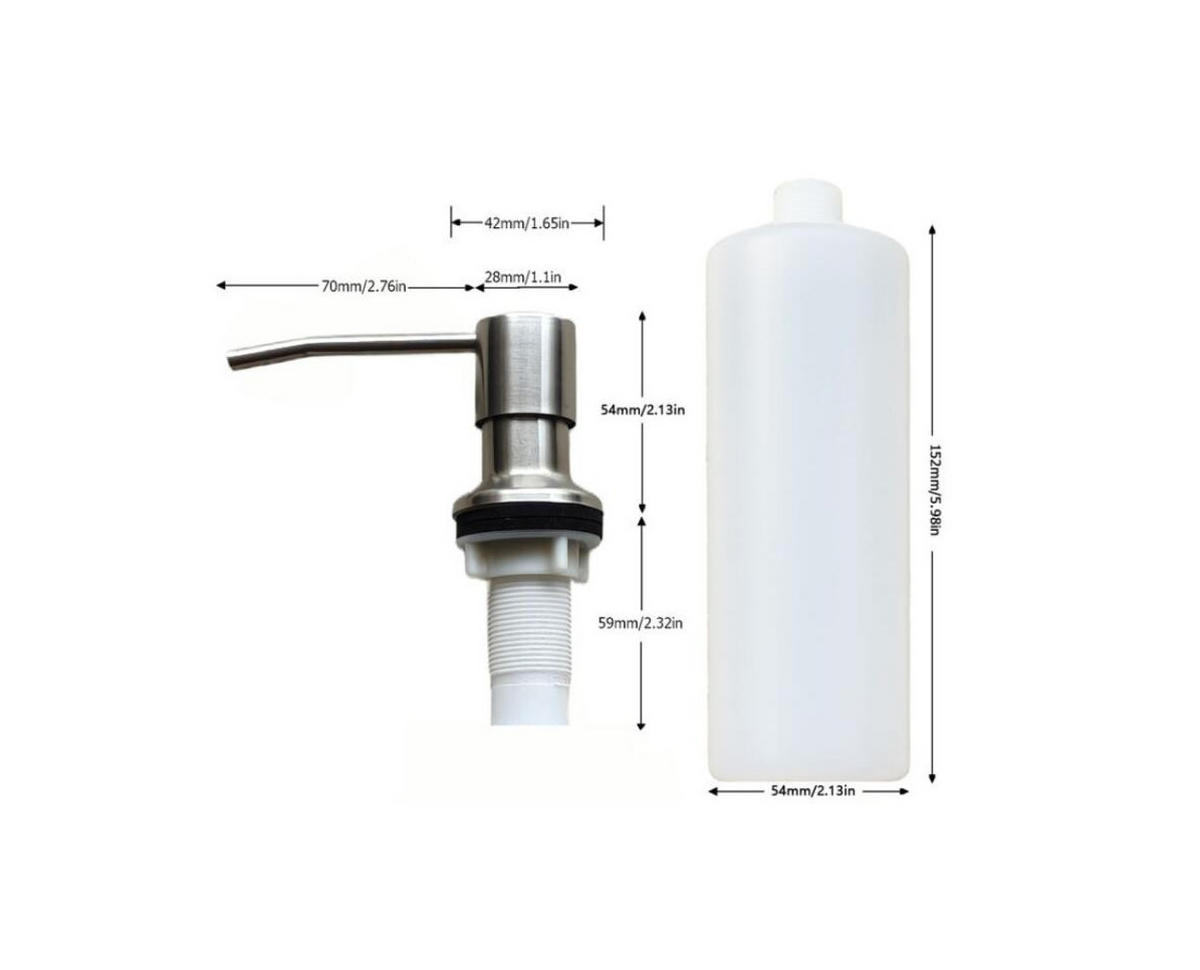 SEIFENSPENDER , Küchenspülen-Seifenspender, 300 ml - Weiß, Metall (10/6/18cm) - BELZ