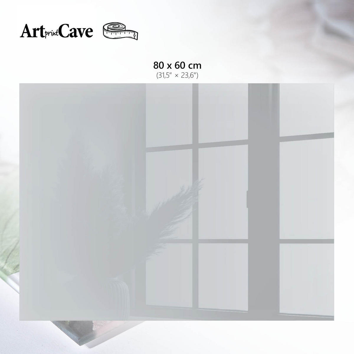 GLASPLATTE 80x60 cm – Hellgrau - Orange, Glas (0.4/80/60cm) - ArtPrintCave