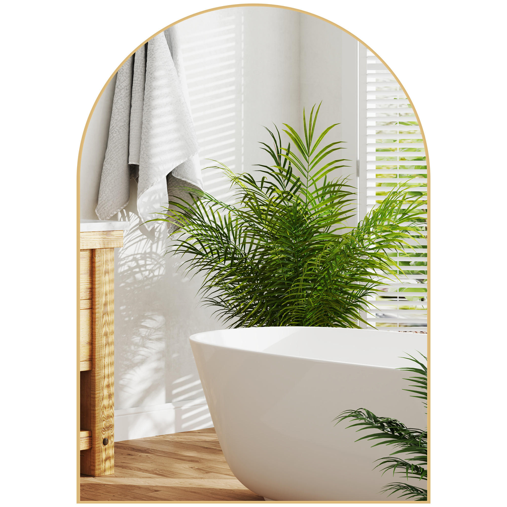 WANDSPIEGEL Goldfarben 50/3/70 cm - Goldfarben, Glas (50/70/3cm) - PANGIVO