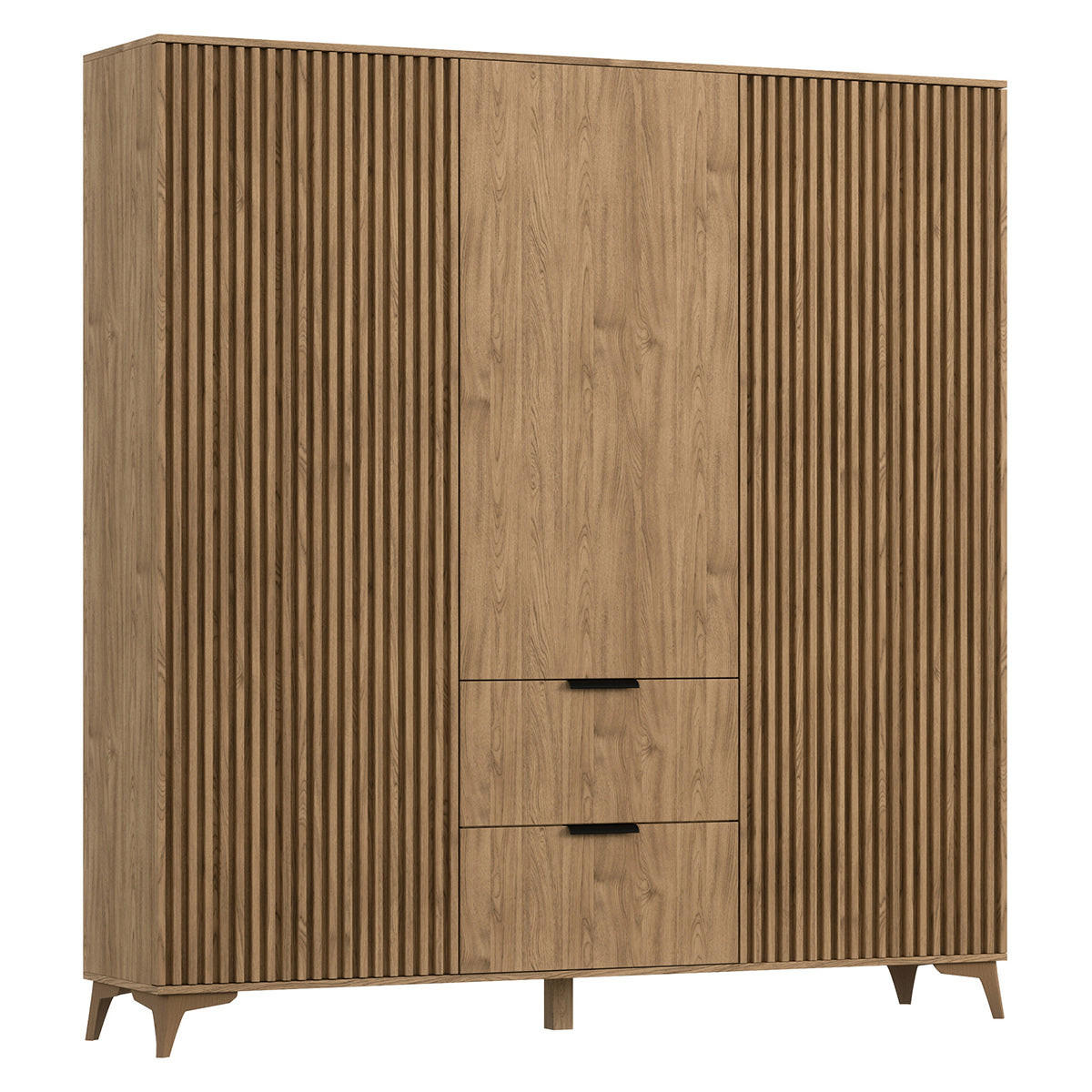 SCHRANK 3 Türen Esteban Holz - Braun, Holzwerkstoff (185/192/60cm) - Petits-meubles