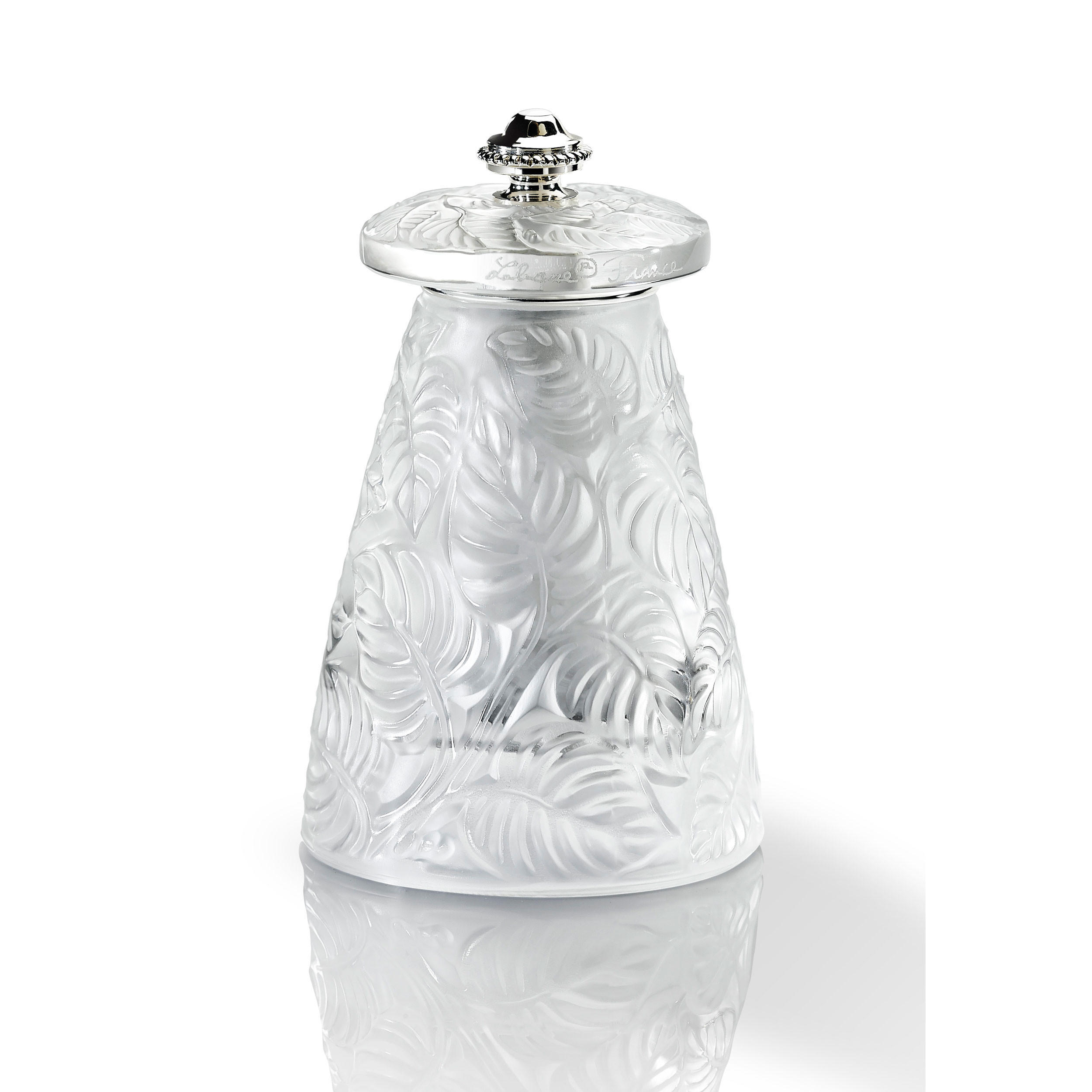 SALZMÜHLE Lalique 9cm Buchenholz Stahlmahlwerk - Transparent, Glas (5.6/9/5.6cm) - PEUGEOT