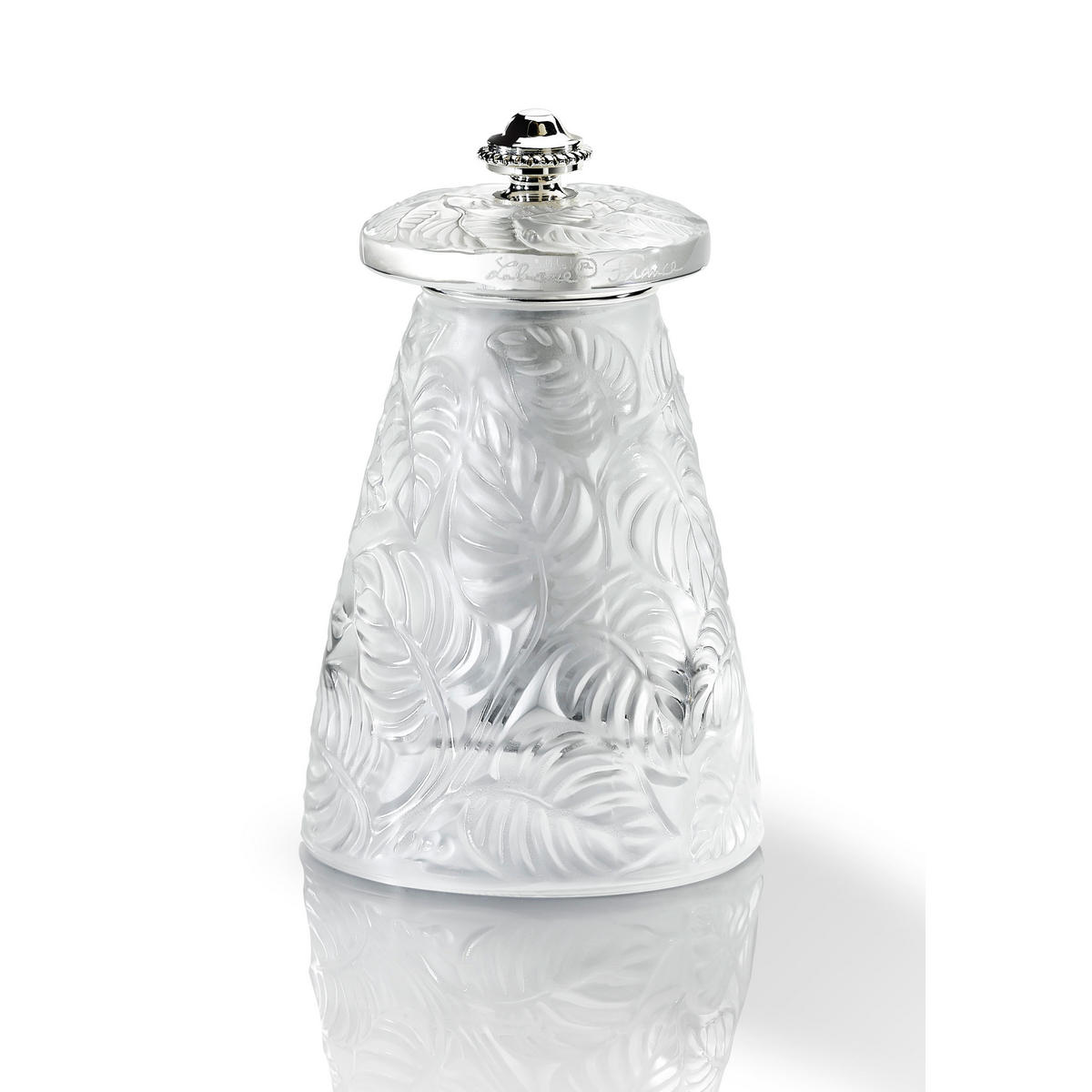 SALZMÜHLE Lalique 9cm Buchenholz Stahlmahlwerk - Transparent, Glas (5.6/9/5.6cm) - PEUGEOT