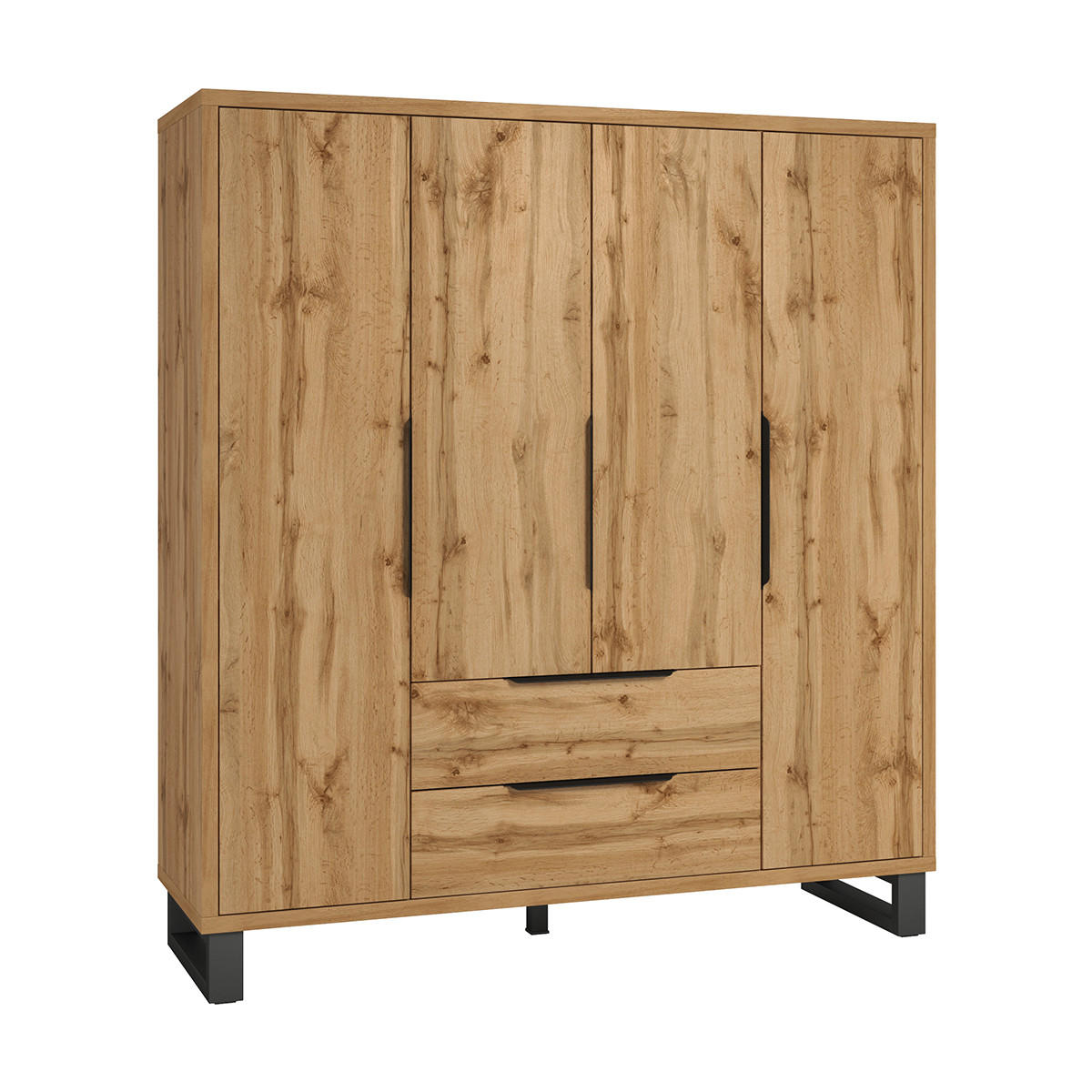 SKŘÍŇ 4DVEŘOVÁ Eden Dřevo - hnědá, kompozitní dřevo (190.7/210.3/60cm) - Petits-meubles