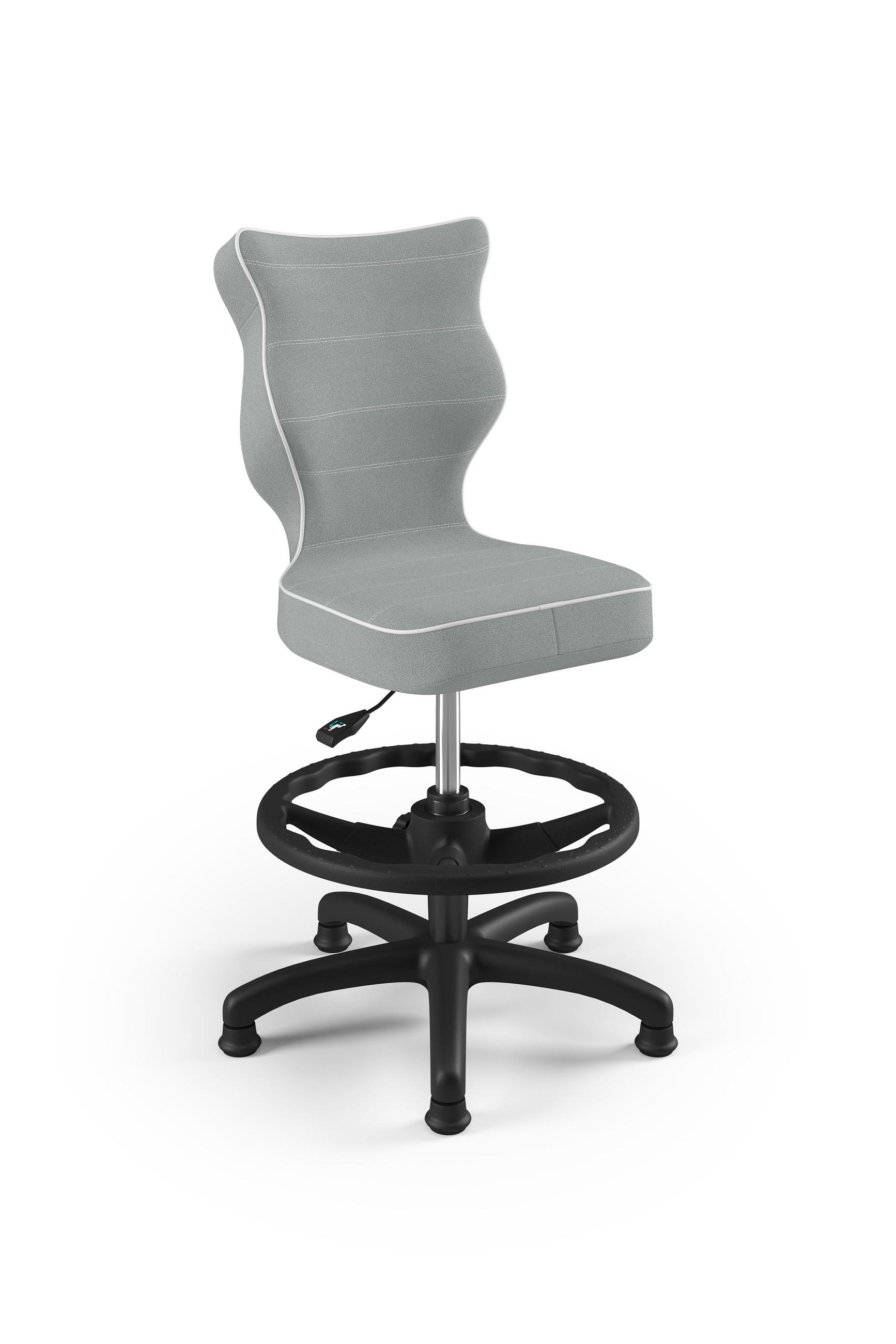 KINDERSTUHL Petit mit Fußstütze - Weiß/Grau, Textil (66/90/66cm) - RAUMHIRSCH FURNITURE