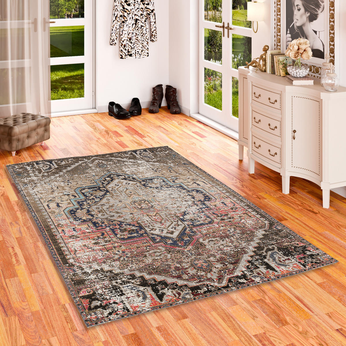 DESIGNER TEPPICH VINTAGE ZOE ORIENT MODERN - Braun, Textil (120/170cm) - Pergamon