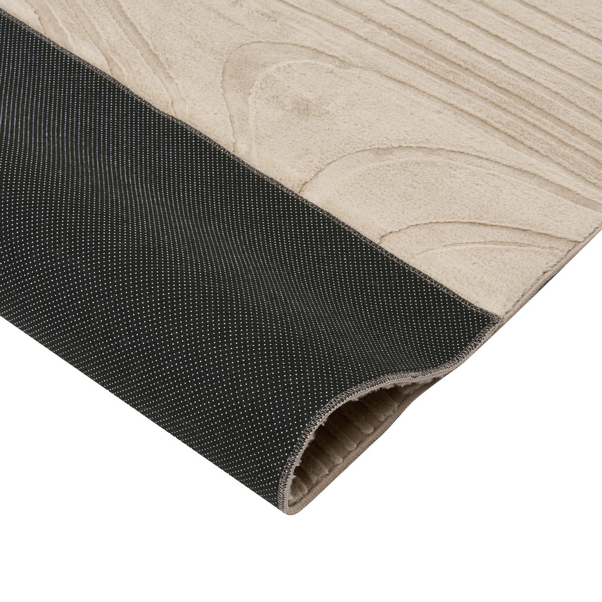 KOBEREC Z UMĚLÉ KOŽEŠINY Béžový 80/300 cm Ontake - béžová, plast (80/300cm) - Beliani