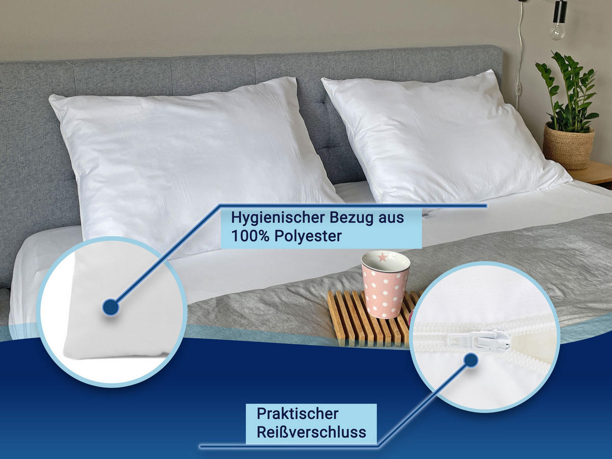 KISSEN, 60x80 cm, 100% Polyester, Weiß - Weiß, Textil (60/80cm) - Zollner