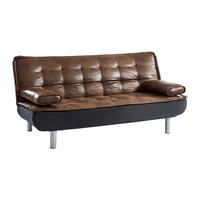 SCHLAFSOFA Klappsofa - Microfaser - MISHAN - Braun, Textil (190/89/96cm) - Vente-Unique