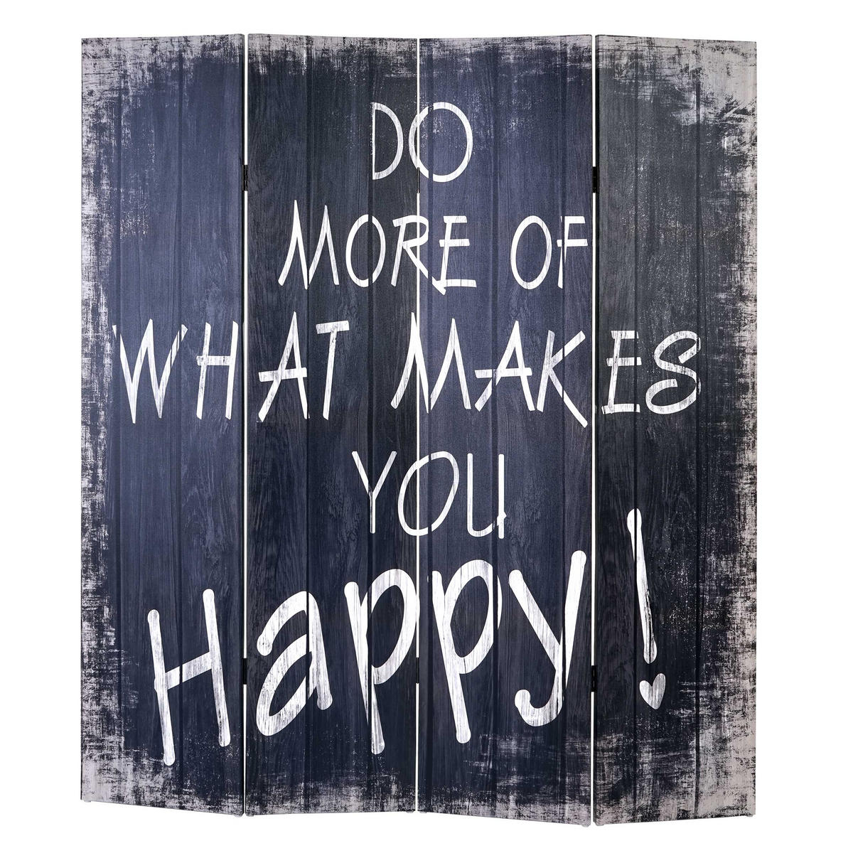 FOTO-PARAVENT RETRO Schwarz, Reinweiß - Schwarz/Weiß, Holz (160/180/2cm) - MCW