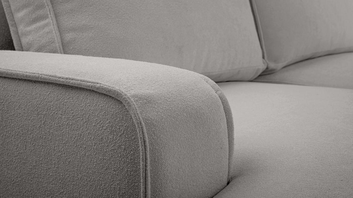 ECKSOFA L Form Ablia Hellgrau 267/168/87 cm mit mit Schlaffunktion L - Hellgrau/Schwarz, Kunststoff/Textil (168/267cm) - AX Living