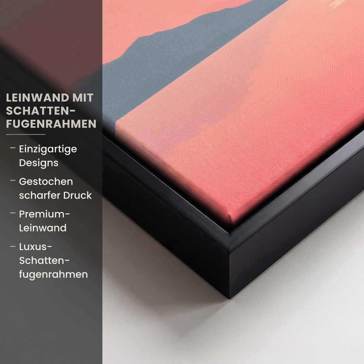 LEINWAND Bilder mit Rahmen - Segelboot - Rosa Meer - Sonnenuntergang - Berge - 40x30 - Rosa, Textil (40/30cm) - MuchoWow