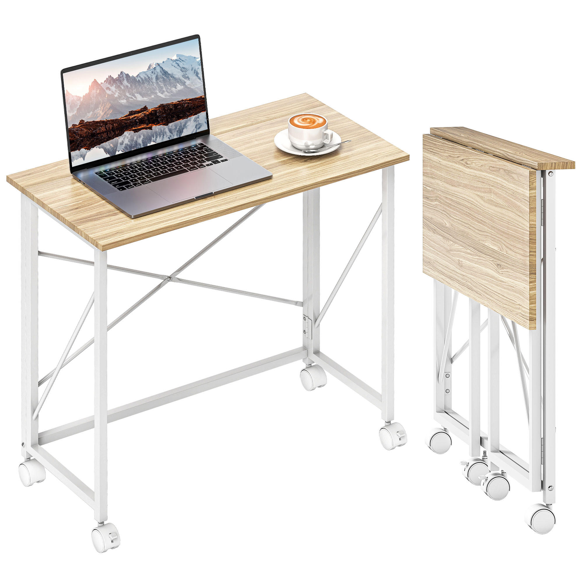 BÜROTISCH Naturholz 1 Stück - Braun, Holzwerkstoff (40/80/75cm) - GiPP
