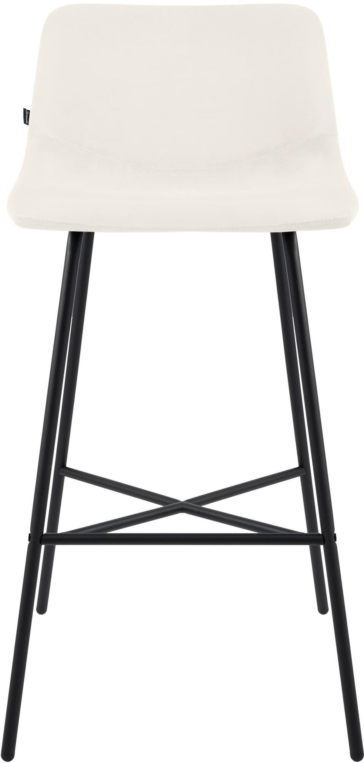 BARHOCKER Gekel Samt Creme - Creme, Textil (44/98/49cm) - DELUKE