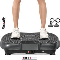 VIBRATIONSPLATTE für Zuhause – 99 Intensitätsstufen, Ganzkörpertraining, Muskelaufbau - Schwarz, Kunststoff (43/19/59cm) - Kaket