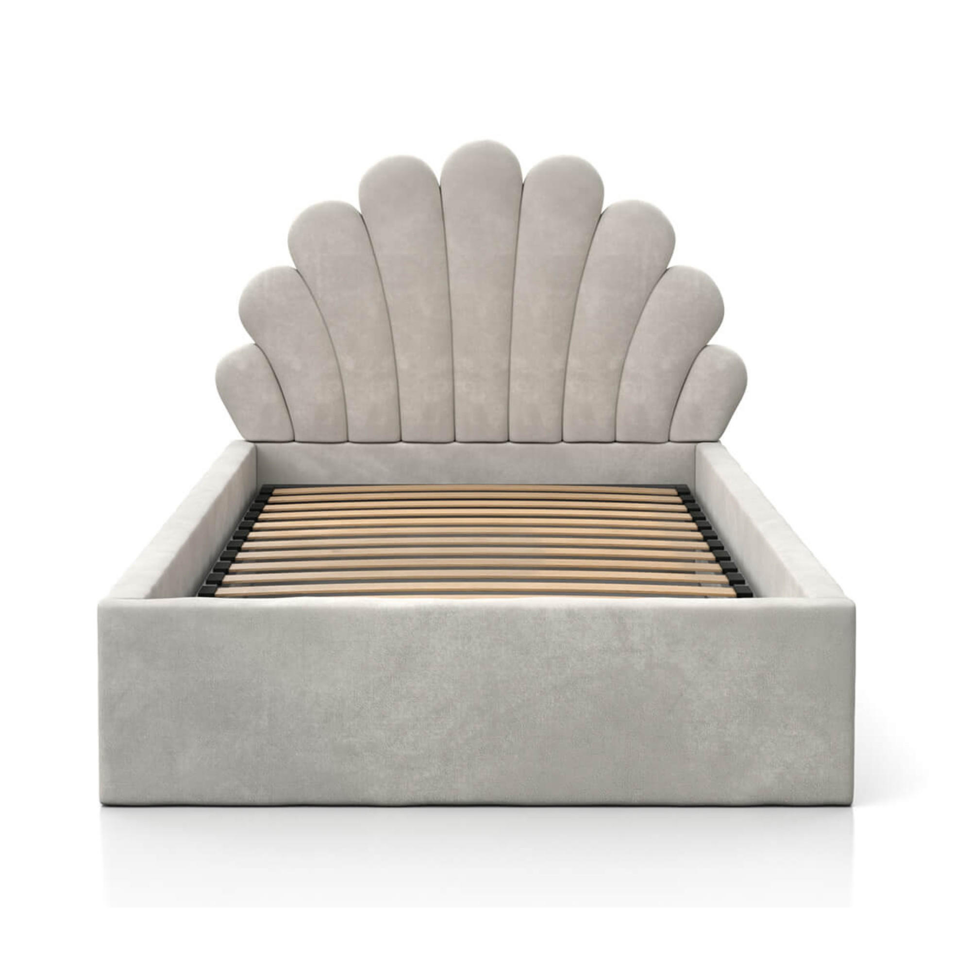 KINDERBETT 90x200 cm mit Stauraum in Grau - Grau, Naturmaterialien/Metall (90/200cm) - Kids Collective