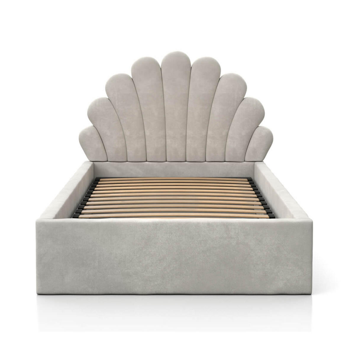 KINDERBETT 90x200 cm mit Stauraum in Grau - Grau, Naturmaterialien/Metall (90/200cm) - Kids Collective