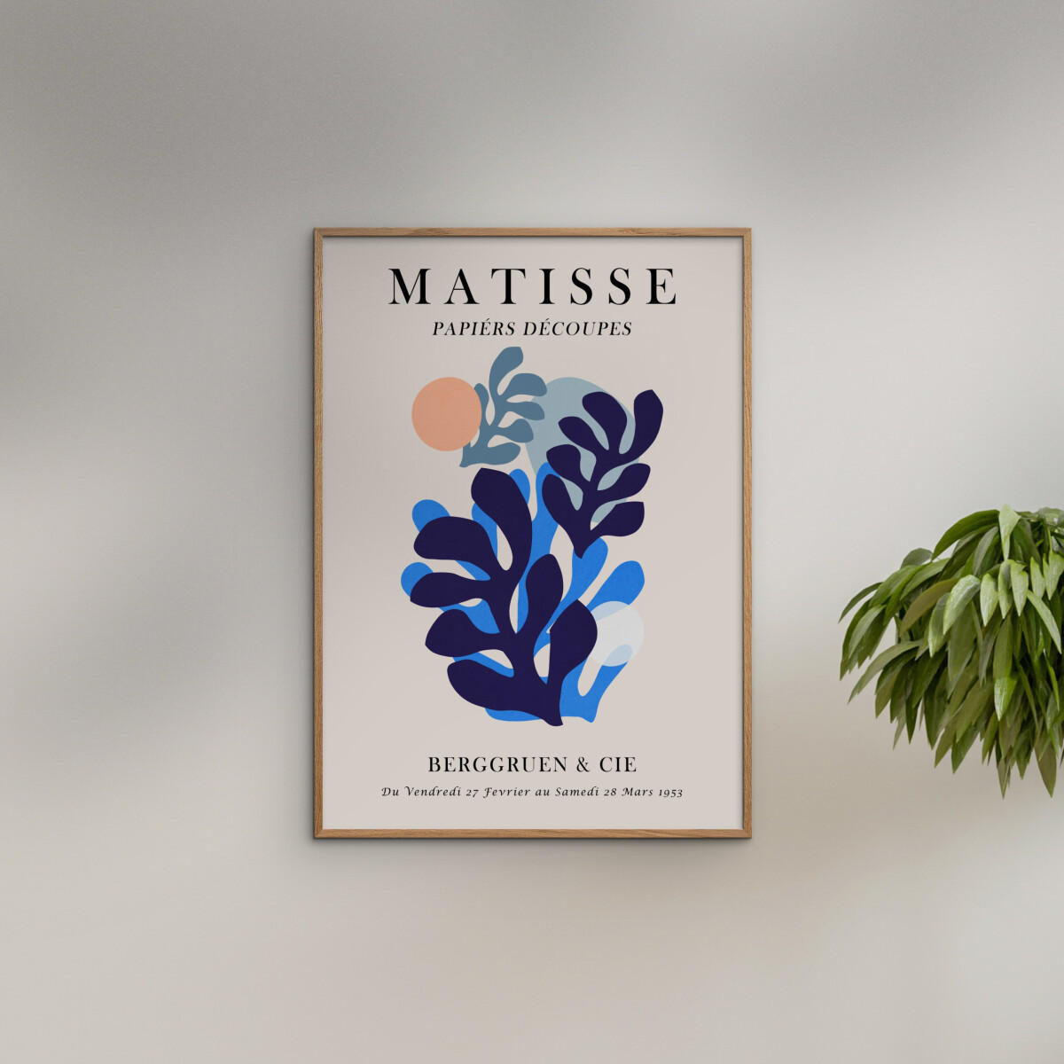 POSTER mit Rahmen Vitor Costa - Matisse floral Poster 5 - Eichefarben/Multicolor, Holz/Papier (30/40cm) - Poster&Frame