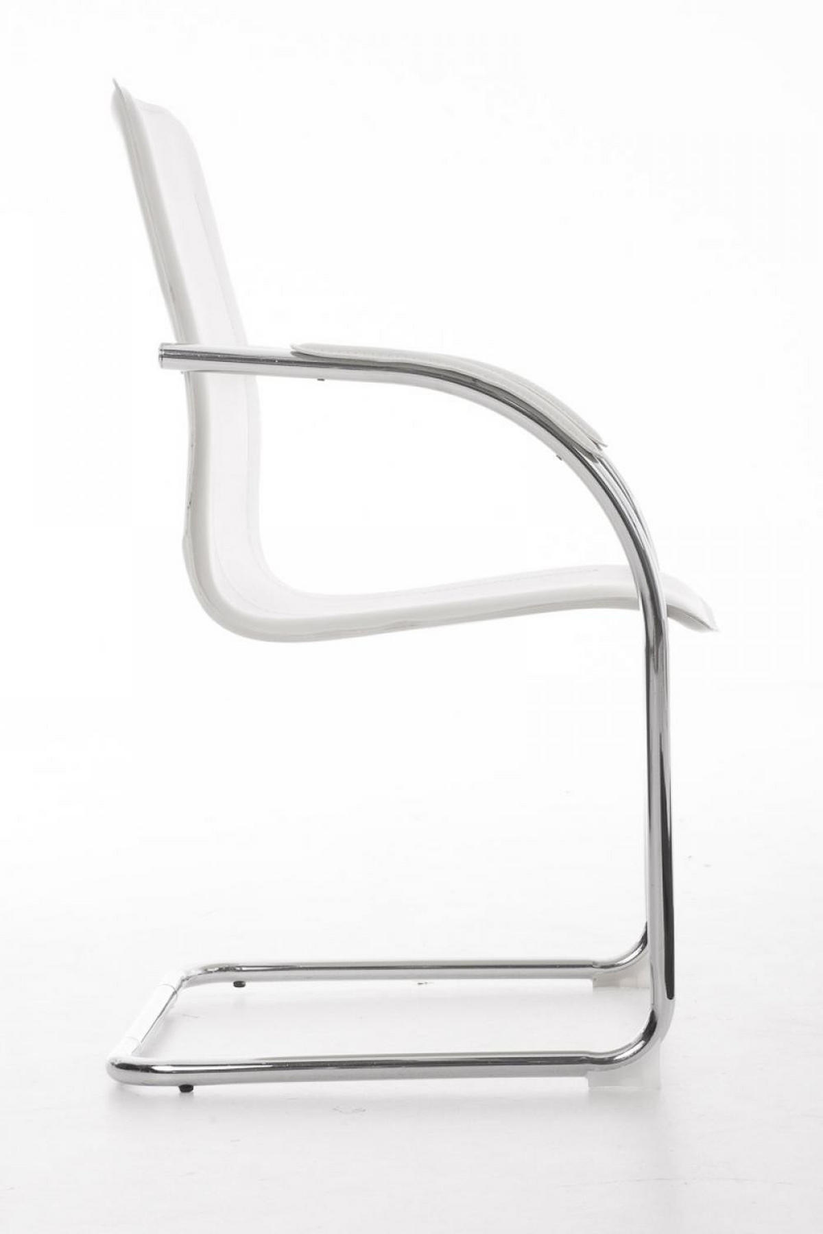 SCHWINGSTUHL Lederlook weiß - Weiß, Textil/Metall (56/94/52cm) - CLP