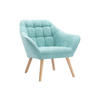 SESSEL - Stoff - Hellgrün - CASERTA - Grün, Textil (73/77/82cm) - Vente-Unique