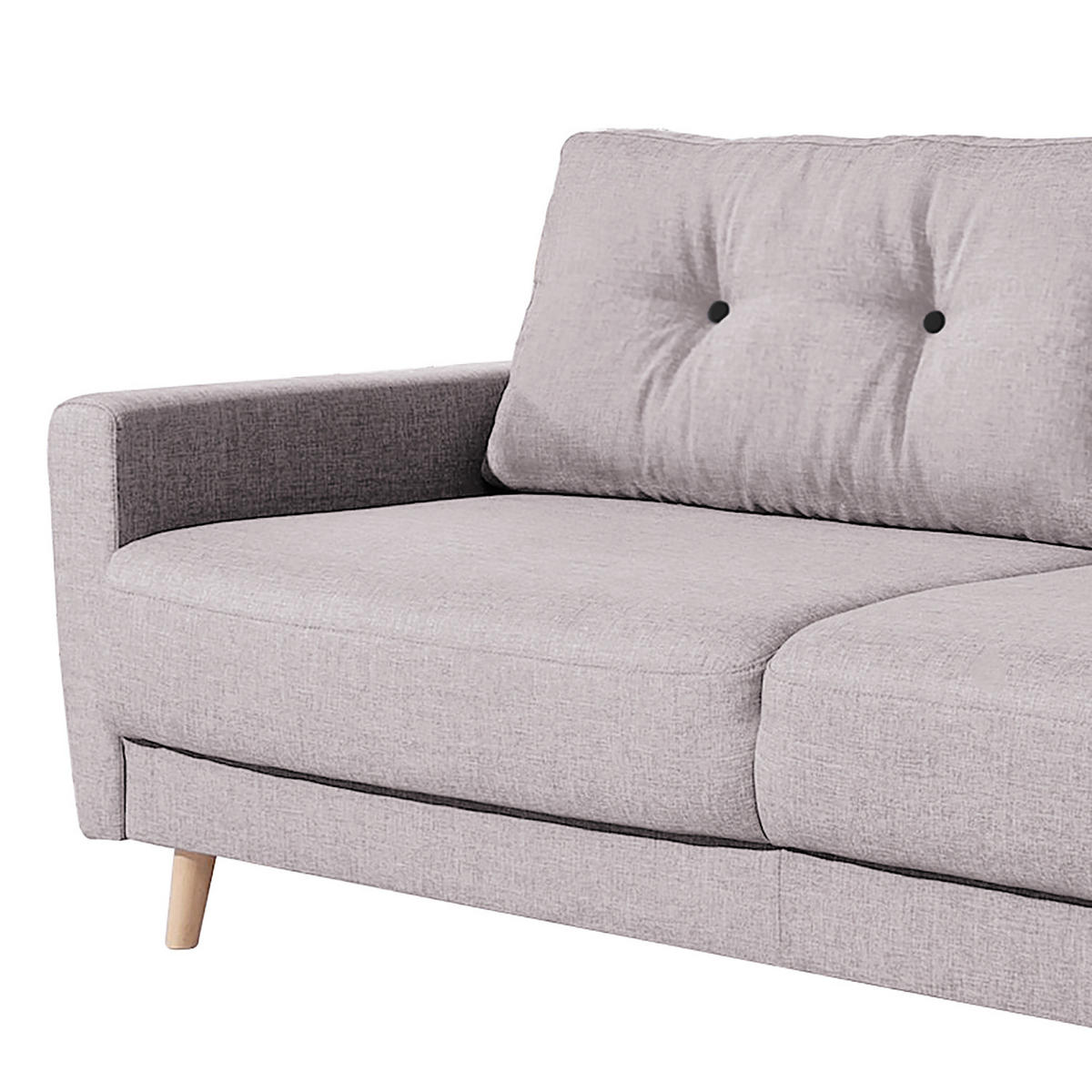 3-SITZER SOFA - Hellrosa, Textil (220/90/90cm) - home24