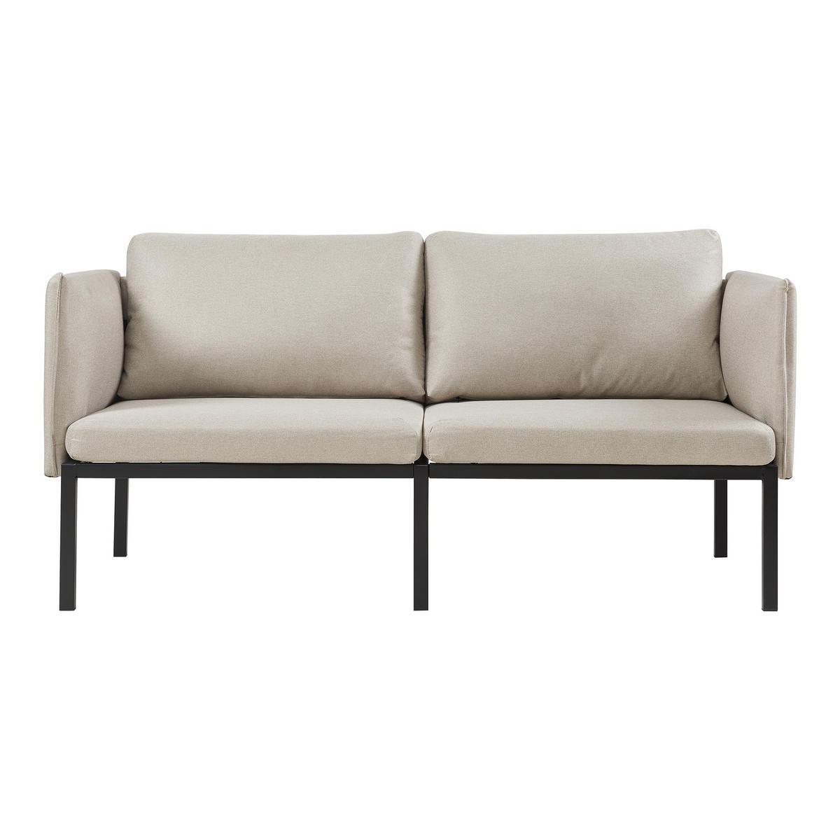 2-SITZER-SOFA Kamar - Beige, Holz/Textil (158/69/63.5cm) - [en.casa]