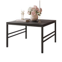 COUCHTISCH FORMA 70/70 cm Quadrat, Schwarz matt - Schwarz, Metall (70/70/46cm) - Idohome