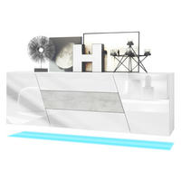 SIDEBOARD Houston Beton Oxid Optik - Hellgrau, Holzwerkstoff (178/57.5/38.5cm) - Vladon