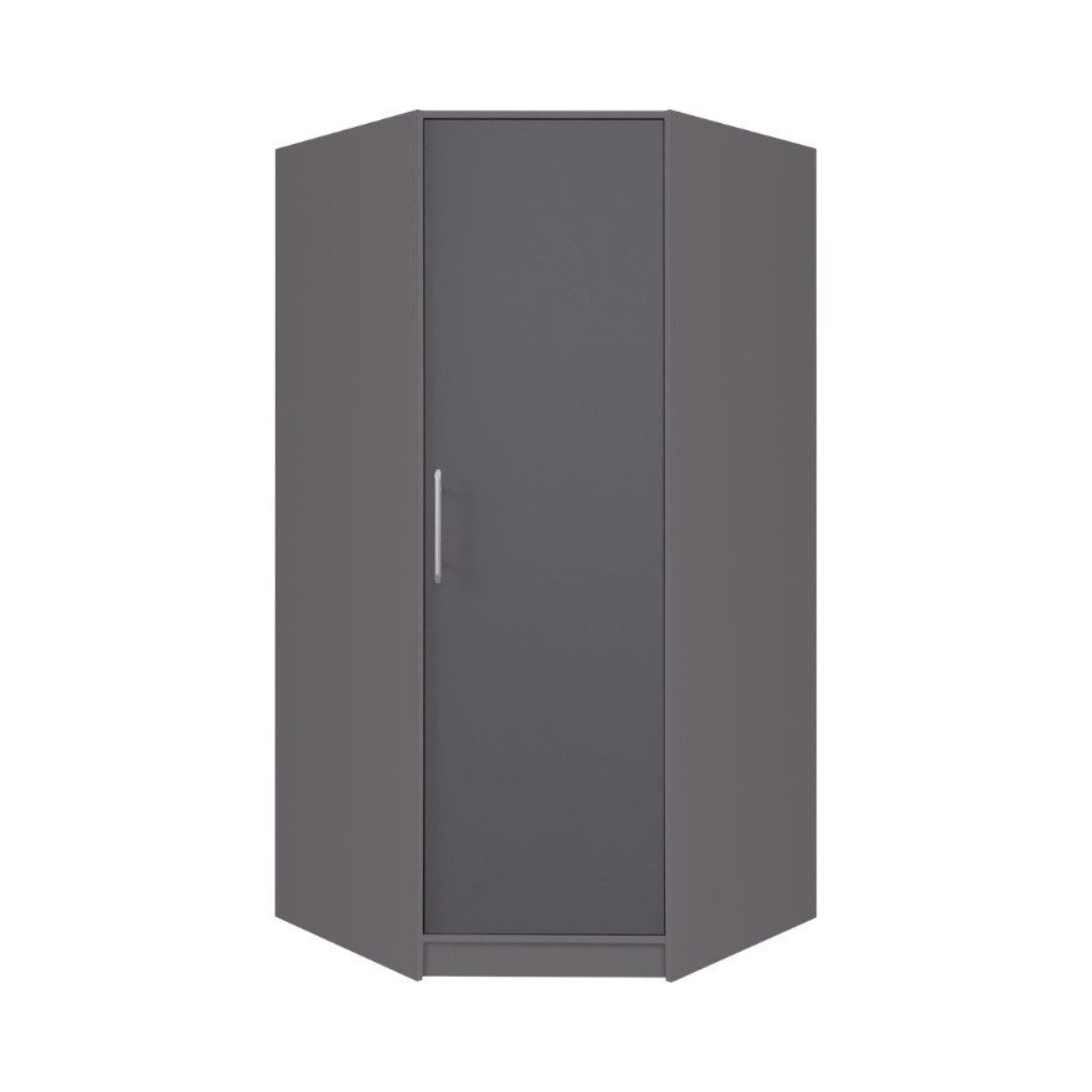 ECKKLEIDERSCHRANK KLEIDERSCHRANK SAM SR4 95 / 190 / 95 cm Anthrazit - Anthrazit, Holzwerkstoff (95/190/95cm) - Deine Möbel 24
