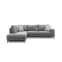 ECKSOFA MEDIOLANE 5-Sitzer, grau - Grau, Holzwerkstoff/Textil (219/282cm) - Courtois Laville