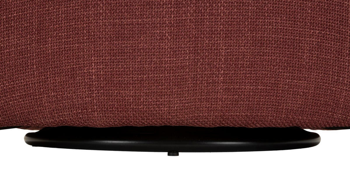 SESSEL Siena Swivel, bordeauxrot, Polyester, Eisen und Sperrholz, 83,5 x 66 x 80 cm - Bordeaux, Holzwerkstoff/Kunststoff (83.5/80/66cm) - Mauro Ferretti
