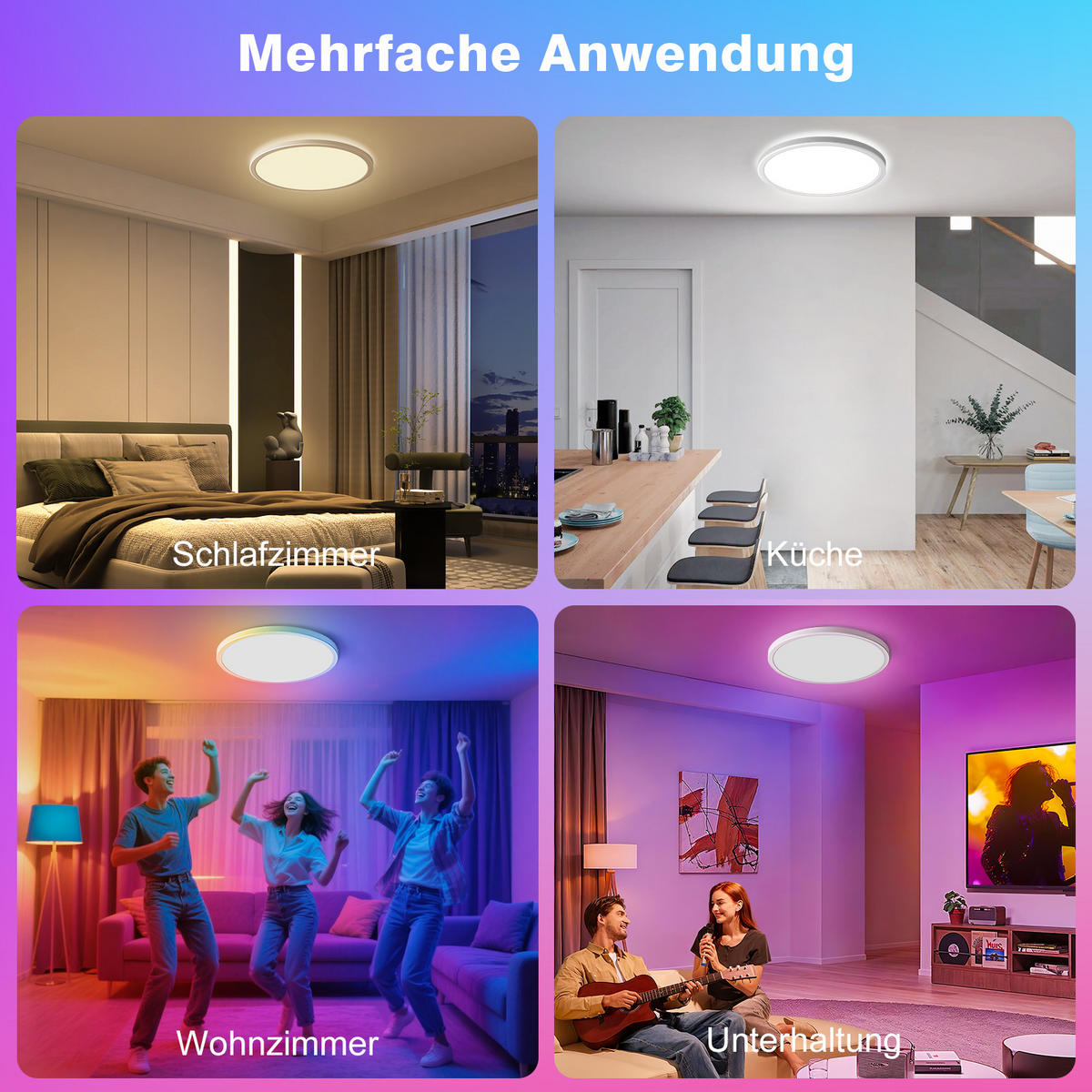 DECKENLEUCHTE CE1133 Ultradünn LED CCT RGB - Weiß, Kunststoff (30.5/33/3cm) - LOVHAUS