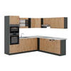 ECKKÜCHE R-Line Artisan Eiche/Anthrazit 237 x 247 cm, AP Marmor - Anthrazit/Eiche Artisan, Holzwerkstoff (247/81.6/60cm) - Vicco