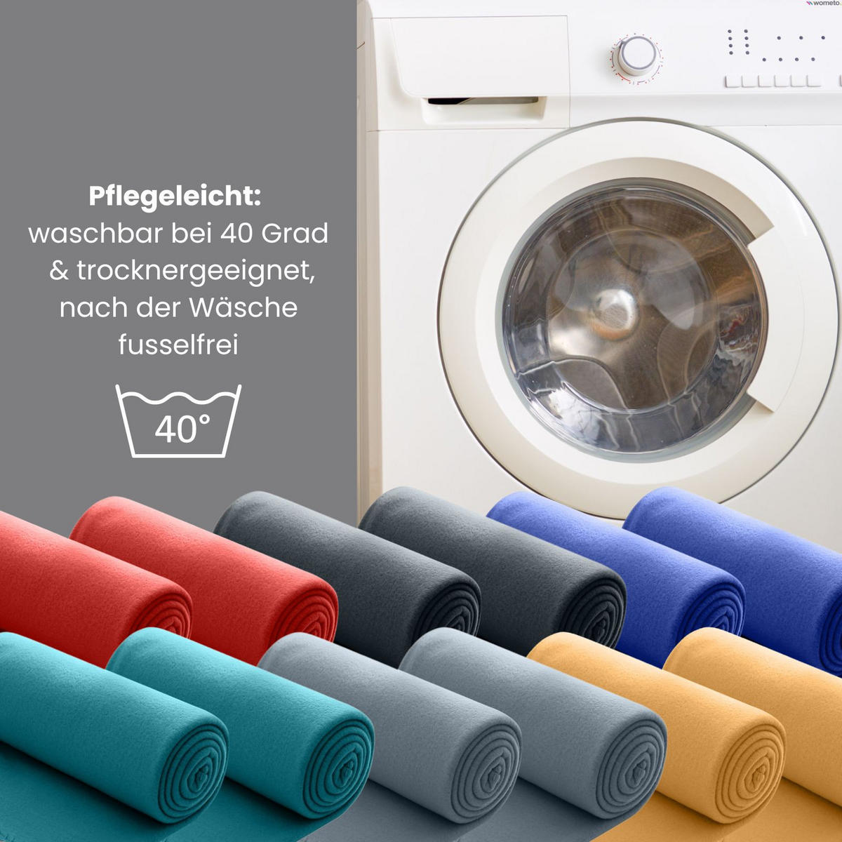 FLEECEDECKE pink 130/160 cm Kettelrand Anti-Pilling - Pink, Textil (130/160cm) - wometo