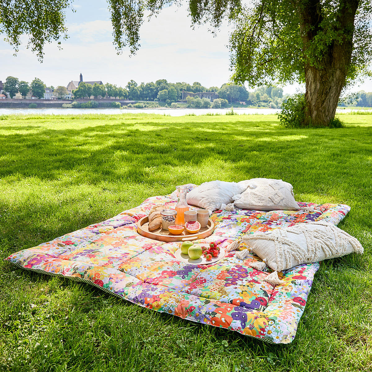 PICKNICKDECKE Picnic Deluxe - Multicolor, Kunststoff/Textil (140/180cm) - Butlers
