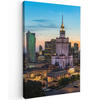 LEINWANDBILD Polen - Sonne - Warschau Deko XXL 80x120 cm - Blau, Textil (80/120cm) - MuchoWow